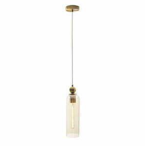 Přívěsek světla Max Light Campanila P0510 mosaz jantarové sklo E27 1x40W 10 cm small 0