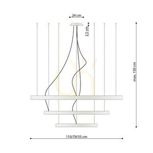 Lustr RIO 3 55/78/110 černá LED 4000K Thoro small 3