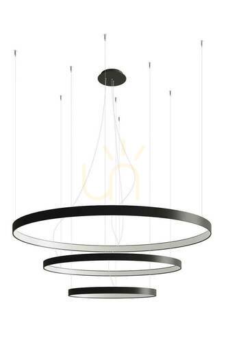 Kontrola Lustr RIO 3 55/78/110 černá LED 4000K Thoro