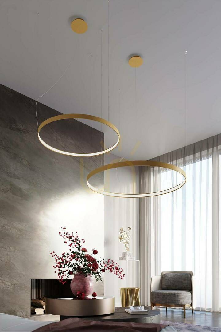 Zobrazit Lustr RIO 110 zlatý LED 4000K Thoro Lustr RIO 110 zlatý LED 4000K Thoro