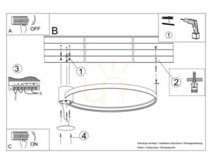 Stropní svítidlo RIO 55 golden LED 3000K Thoro small 10