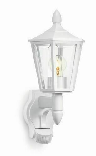 Kontrola Venkovní nástěnné svítidlo Steinel L 15 S s čidlem pohybu 180° E27 60W IP44 bílé 41 cm 617912