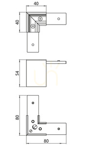 Mechanická L-rohová spojka Stucchi EVO ST2 bílá S-9511/W2-ST2 small 2