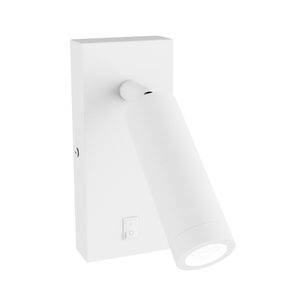Madara Slim Mr11 Switch Nástěnné svítidlo 230 V Ip20 38x95 + základna140x60x25 Bílá s vypínačem small 1