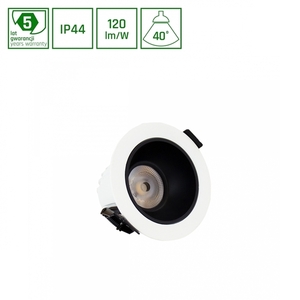 Orbito Downlight 10 W Nw 230 V 40st Ip44 Ra90 Ugr<19 97 X65 Mm White/Black Mat Round 5 let záruka small 0