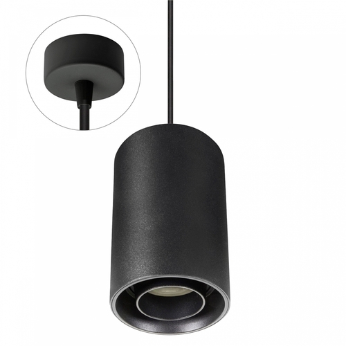 Kontrola Chloe Gu10 Spot Povrchová montáž Gu10 250 V Ip20 80x130mm Černá kulatá pohyblivá s kulatou základnou
