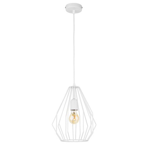 Kontrola Brilantní bílá závěsná lampa 1 Pł D