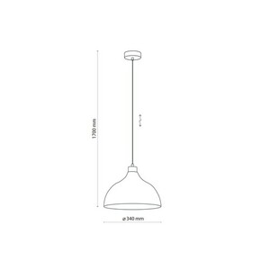 Černá závěsná lampa Cap 1 Pł small 2