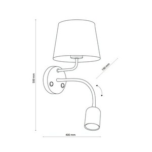 Maja Black Nástěnné svítidlo 2 Pł E27 + GU10 small 5