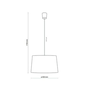 Černá závěsná lampa Maja 1 Pł small 5
