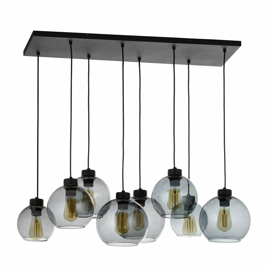Lampă suspendată Cubus Graphite 8 Pł