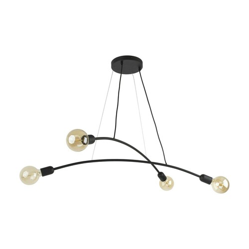 Kontrola Černá závěsná lampa Helix 4 Pł