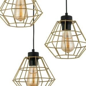 Diamantová zlatá závěsná lampa 3 Pł small 6