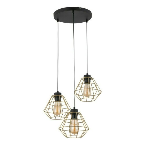 Kontrola Diamantová zlatá závěsná lampa 3 Pł