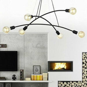 Černá závěsná lampa Helix 6 Pł small 1