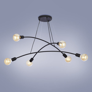 Černá závěsná lampa Helix 6 Pł small 4