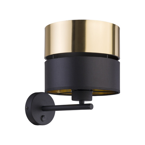 Kontrola Hilton Black/Gold Nástěnná lampa 1 Pł