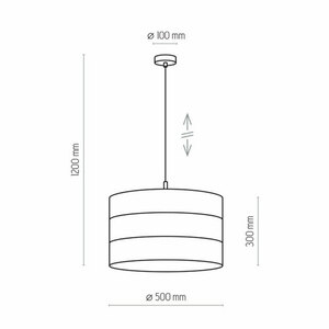 Černá závěsná lampa Tago 1 Pł small 2