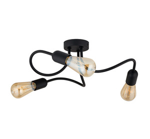 Stropní svítidlo Wave Black 3 Pł E27 small 1