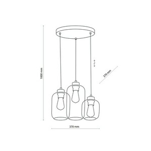 Zelená závěsná lampa Marco 3-Plt Circle small 3