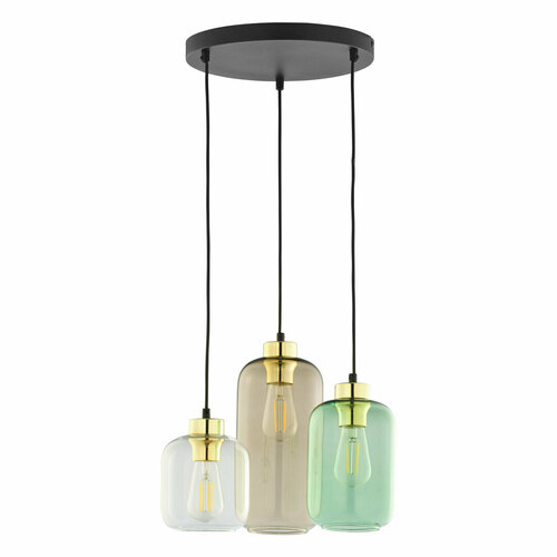 Kontrola Zelená závěsná lampa Marco 3-Plt Circle