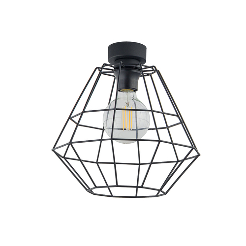 Kontrola Diamantová nová černá stropní lampa 1 Pl D