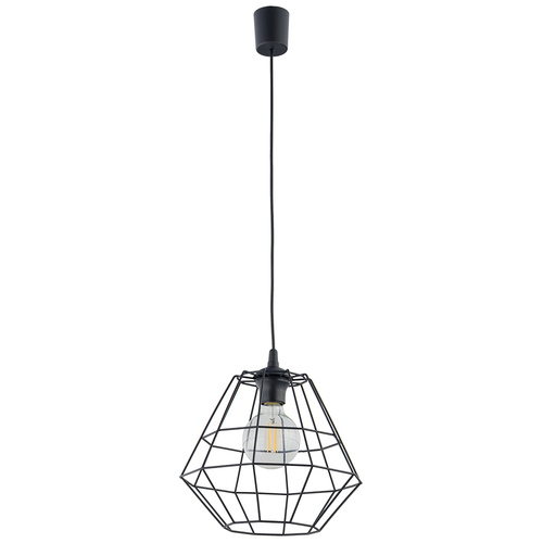 Kontrola Diamantová nová černá závěsná lampa 1 Pł D