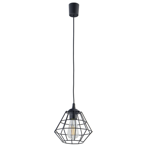 Kontrola Diamantová nová černá závěsná lampa 1 Pł M