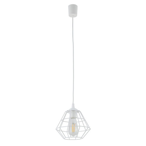 Kontrola Diamantová nová bílá závěsná lampa 1 Pł M