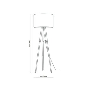 Tokijská bílá stojací lampa 1 Pł Aged Pine small 2