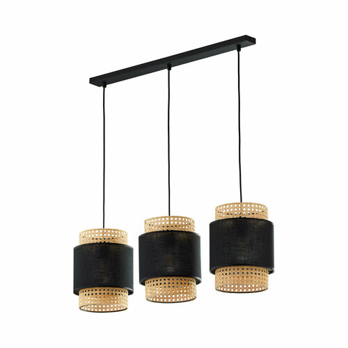Kontrola Boho černá závěsná lampa 3 Pł Strip.