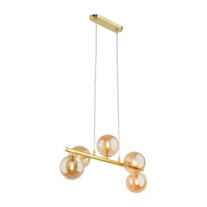 Zlatá závěsná lampa Estera 5 Pł small 3