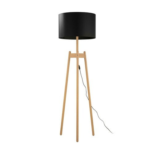 Kontrola Černá stojací lampa Perez 1 Pł