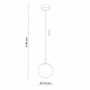 Zlatá závěsná lampa Cadix 1 Pł 210 small 4