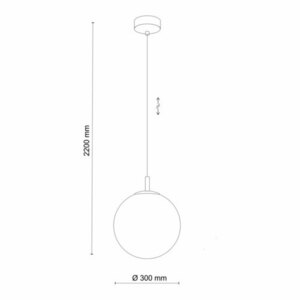 Zlatá závěsná lampa Cadix 1 Pł 300 small 3