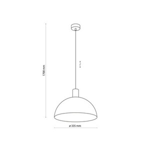 Oslo White Pendant Lamp 1 Pł small 8