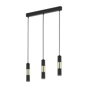 Závěsná lampa Vivien černá/zlatá 3 Pł Strip. small 0