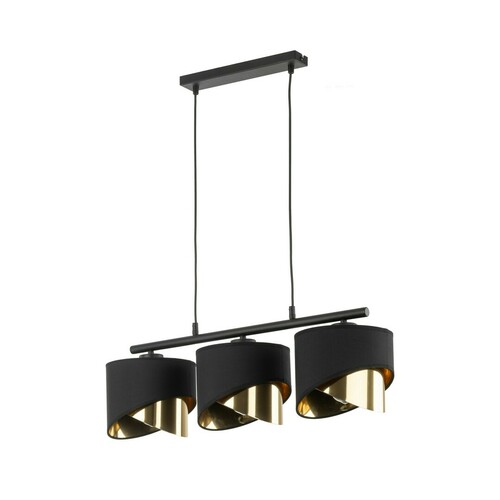 Kontrola Grant Černá závěsná lampa 3 Pł