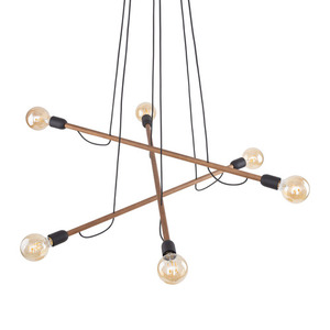 Závěsná lampa Helix Wood Walnut 6 Pł small 4