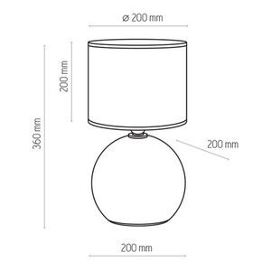 Palla Malá šedá noční lampa 1 Pł. small 2