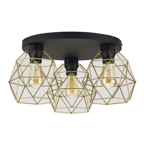 Kontrola Stropní svítidlo Galaxy Black/Gold 3 Pł Kolo