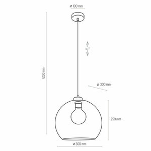Závěsná lampa Cubus 1 Pł Amber Market small 3
