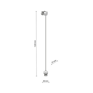 Tracer Black Three Circuit 1 X E27 small 1
