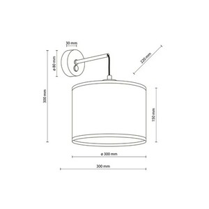 Jutová nástěnná lampa 1 Pł small 8