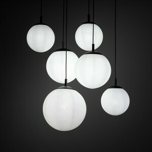 Bílá závěsná lampa Esme 6 Pł small 1