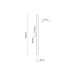 Navi White Long Led nástěnné svítidlo small 5