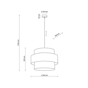 Černá závěsná lampa Calisto 3 500 small 8