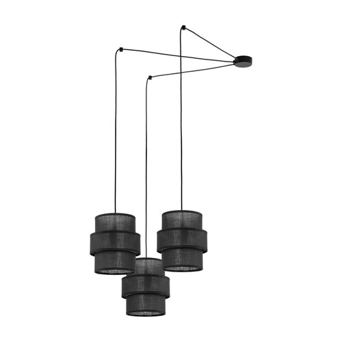 Kontrola Černá závěsná lampa Calisto 3