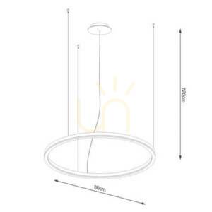 Lustr ODA 80 černá LED 3000K Thoro small 7