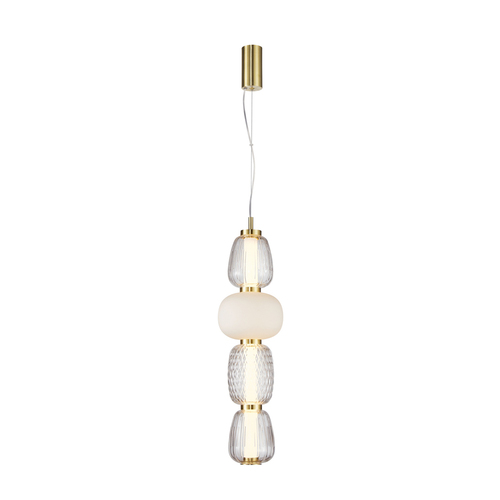 Kontrola Závěsné LED svítidlo Italux Eris zlaté sklo 32W PND-98374-32W-GD